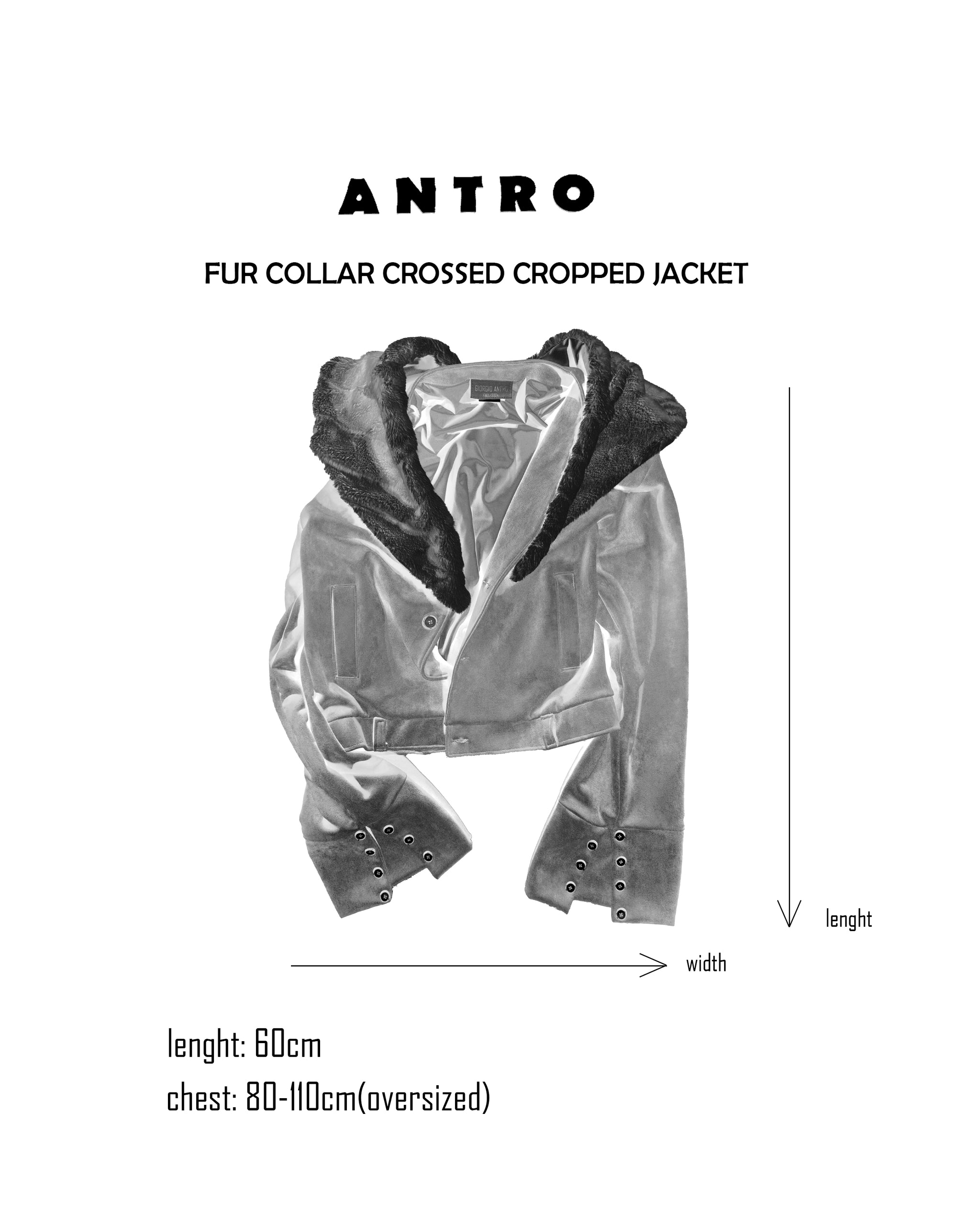 FUR COLLAR CROSSED CROPPED JACKET – Valentine Tinchant